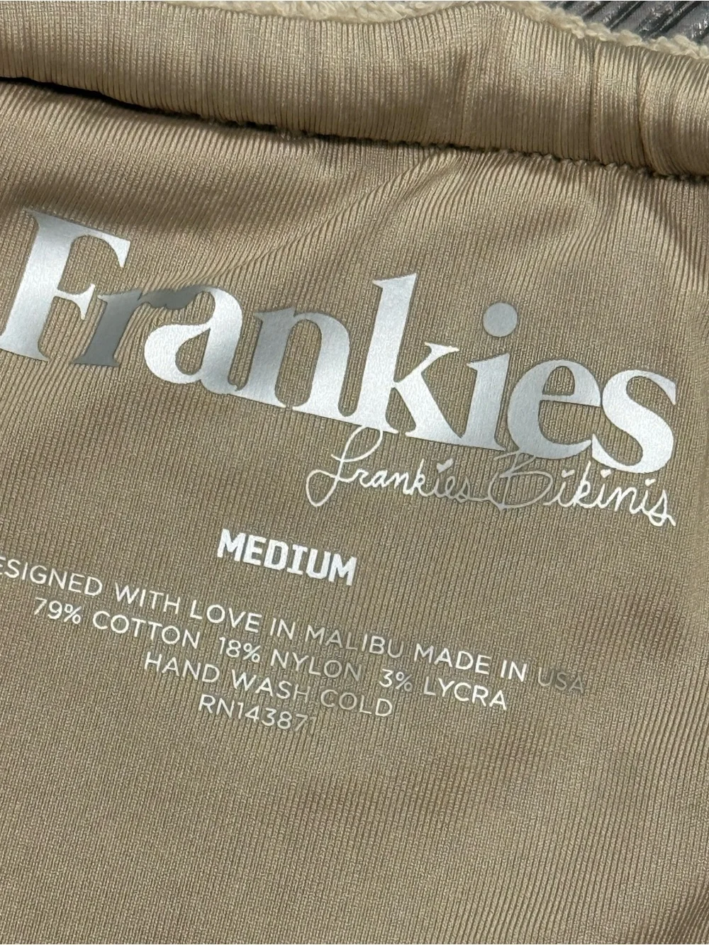 Frankie's Bikinis French Terry Cream Tie-Side Bikini Bottom